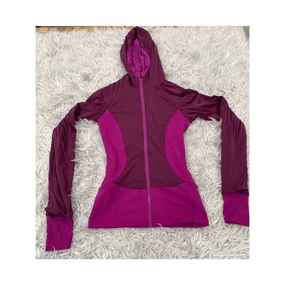 Lululemon In Flux Jacket Regal Plum Reversible Sz 4 - Picture 5 of 6